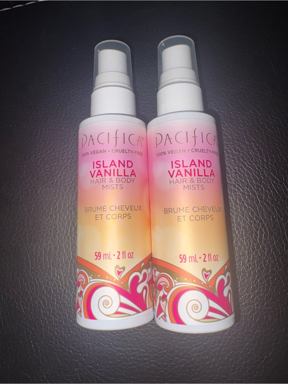 Pacifica Island Vanilla Hair & Body Mists — Pink to Peach Gradient (2-pack)